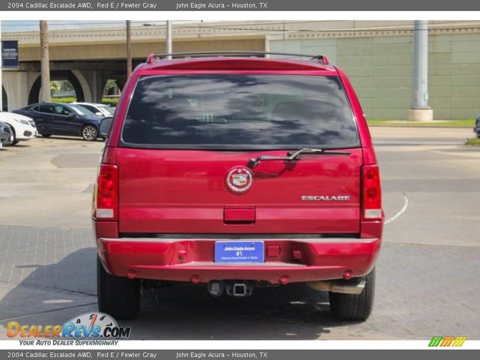 2004 Cadillac Escalade AWD Red E / Pewter Gray Photo #7