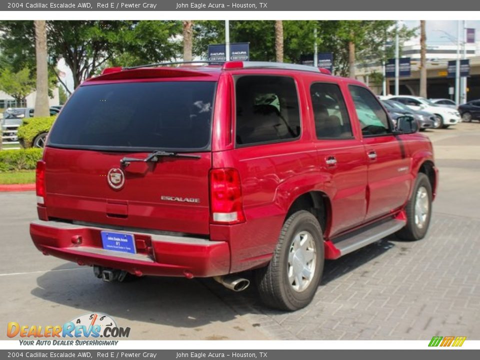 2004 Cadillac Escalade AWD Red E / Pewter Gray Photo #8