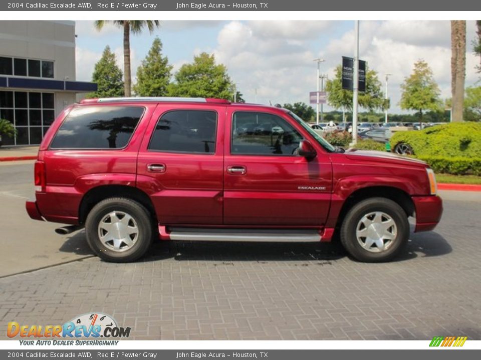 2004 Cadillac Escalade AWD Red E / Pewter Gray Photo #9