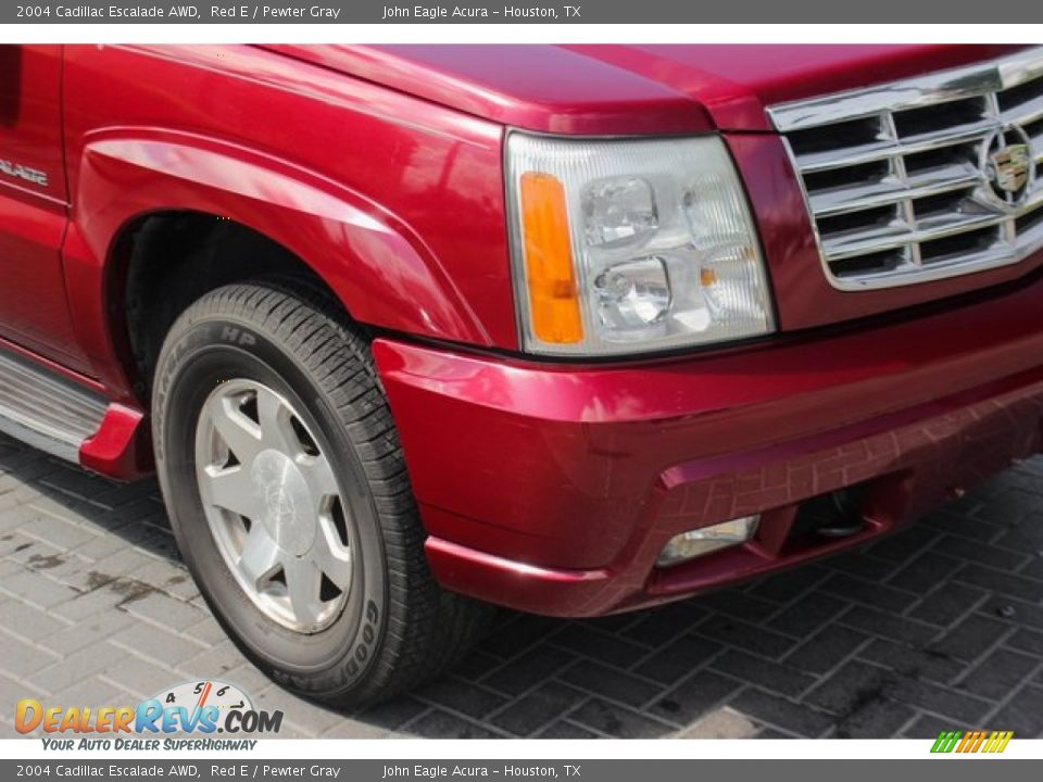 2004 Cadillac Escalade AWD Red E / Pewter Gray Photo #10