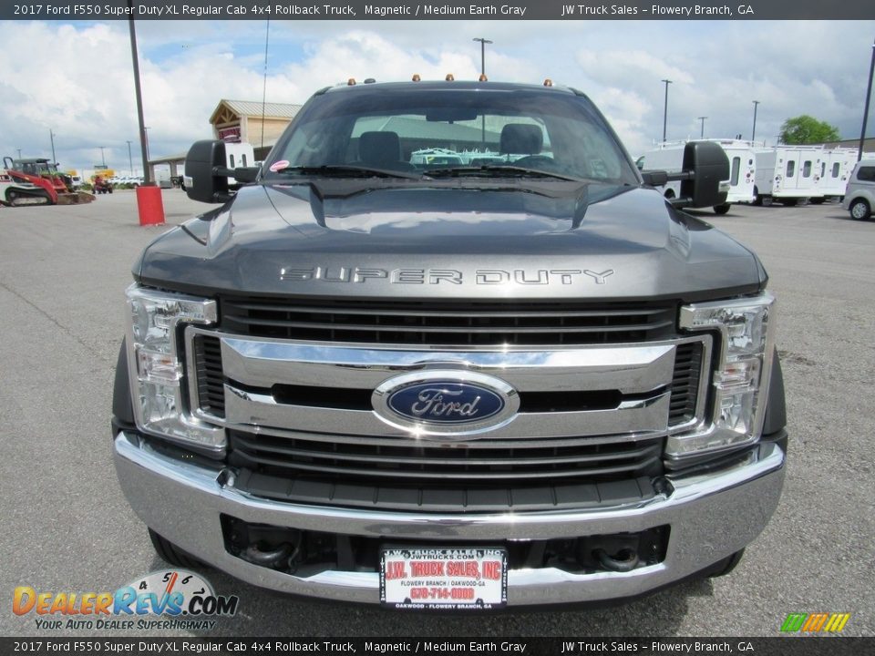 2017 Ford F550 Super Duty XL Regular Cab 4x4 Rollback Truck Magnetic / Medium Earth Gray Photo #8