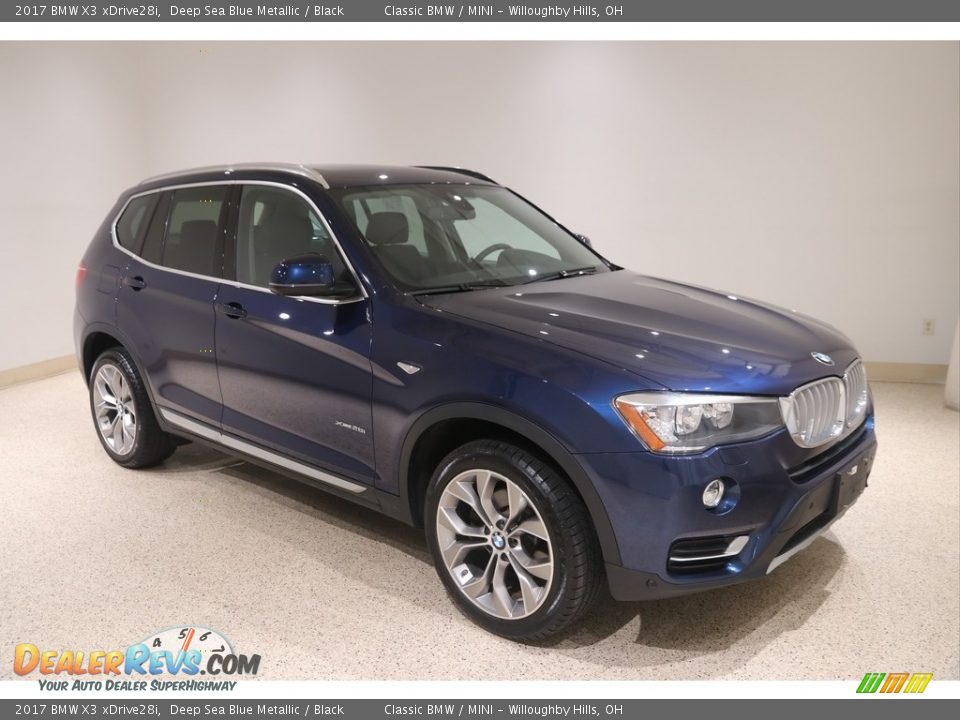 2017 BMW X3 xDrive28i Deep Sea Blue Metallic / Black Photo #1