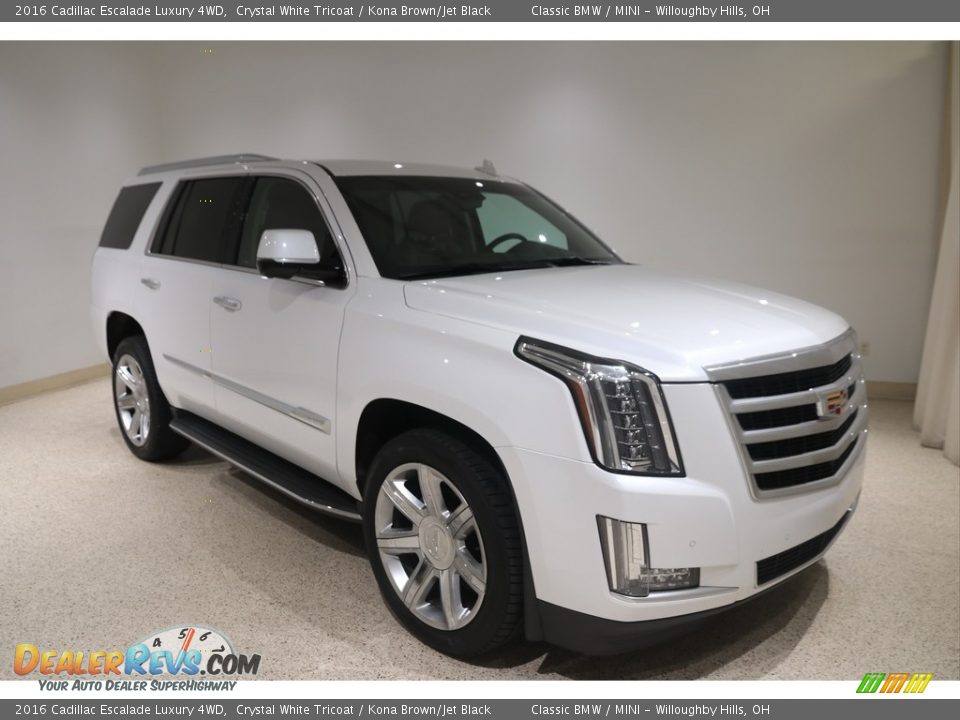 2016 Cadillac Escalade Luxury 4WD Crystal White Tricoat / Kona Brown/Jet Black Photo #1