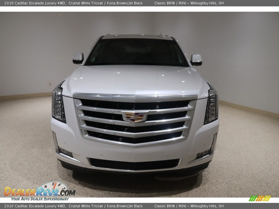 2016 Cadillac Escalade Luxury 4WD Crystal White Tricoat / Kona Brown/Jet Black Photo #2