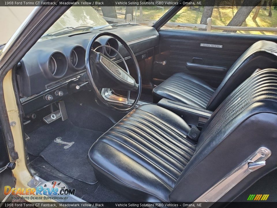 Black Interior - 1968 Ford Torino GT Fastback Photo #26
