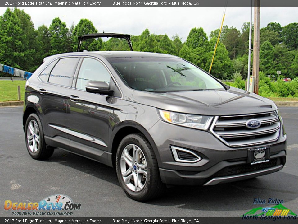 Magnetic Metallic 2017 Ford Edge Titanium Photo #7