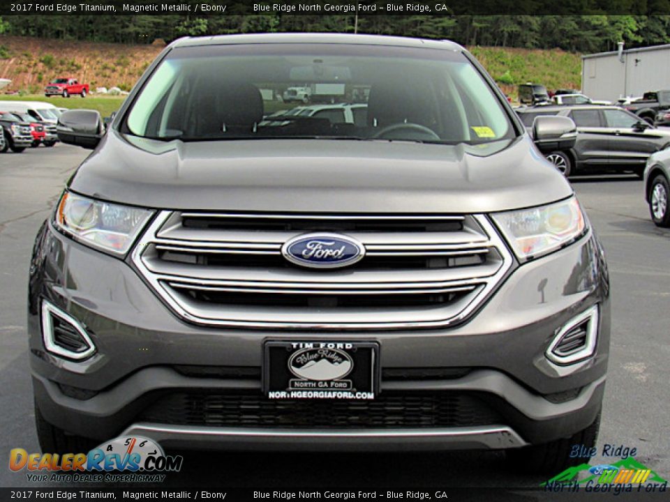 Magnetic Metallic 2017 Ford Edge Titanium Photo #8