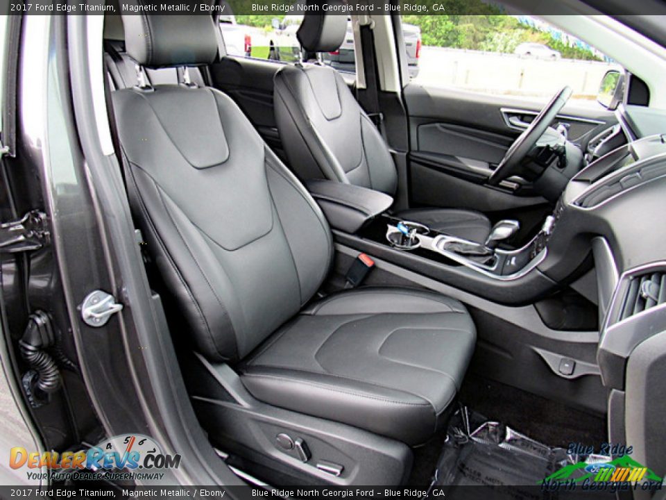 Ebony Interior - 2017 Ford Edge Titanium Photo #11