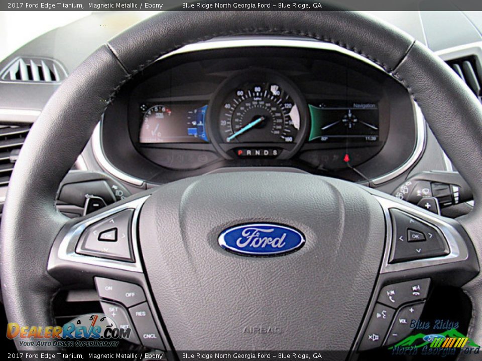2017 Ford Edge Titanium Steering Wheel Photo #17