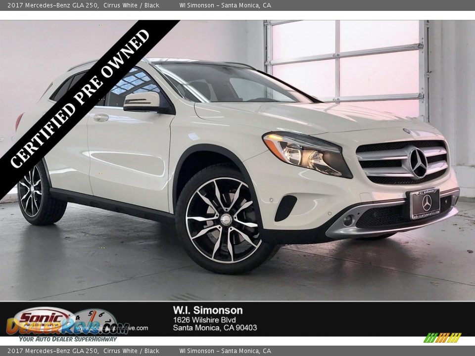 2017 Mercedes-Benz GLA 250 Cirrus White / Black Photo #1
