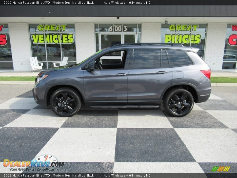 2019 Honda Passport Elite AWD Modern Steel Metallic / Black Photo #1