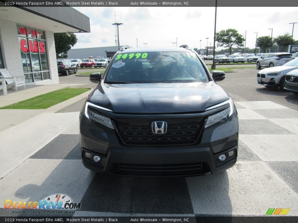 2019 Honda Passport Elite AWD Modern Steel Metallic / Black Photo #2