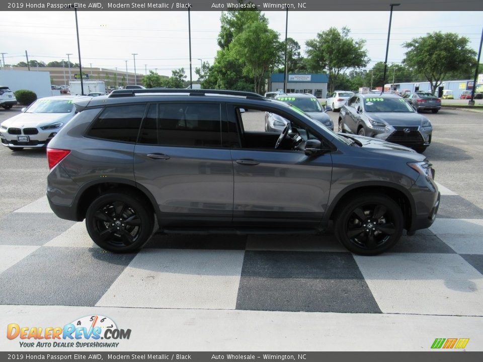 2019 Honda Passport Elite AWD Modern Steel Metallic / Black Photo #3