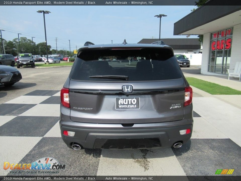 2019 Honda Passport Elite AWD Modern Steel Metallic / Black Photo #4