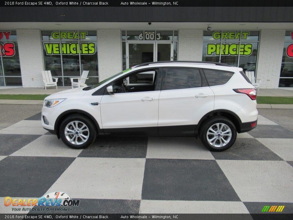 2018 Ford Escape SE 4WD Oxford White / Charcoal Black Photo #1