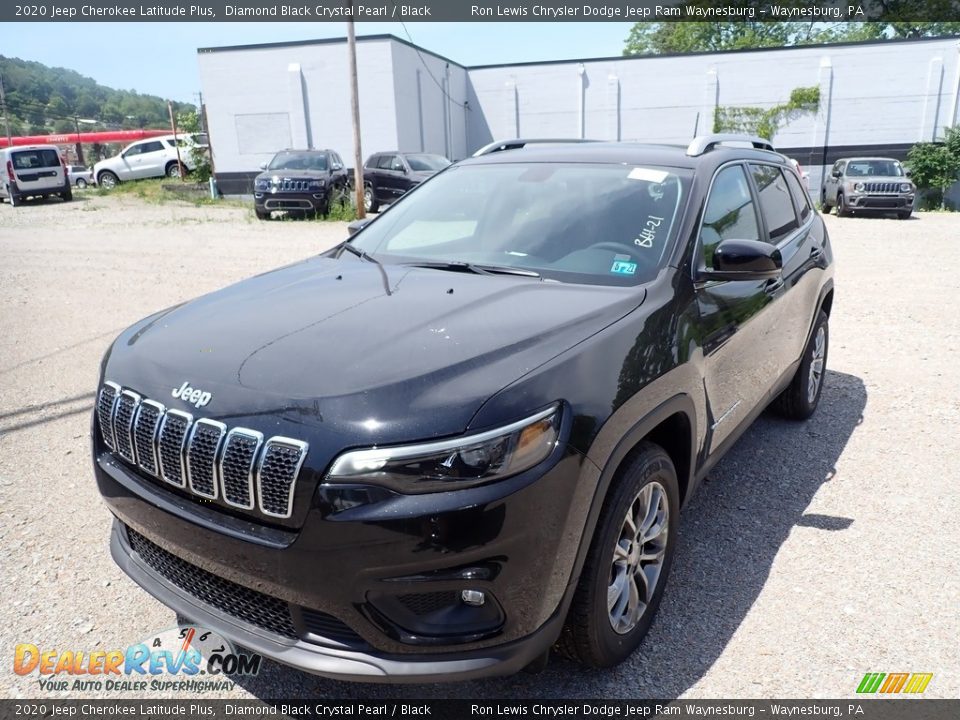 2020 Jeep Cherokee Latitude Plus Diamond Black Crystal Pearl / Black Photo #1