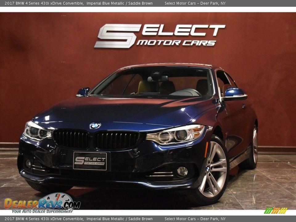 2017 BMW 4 Series 430i xDrive Convertible Imperial Blue Metallic / Saddle Brown Photo #1