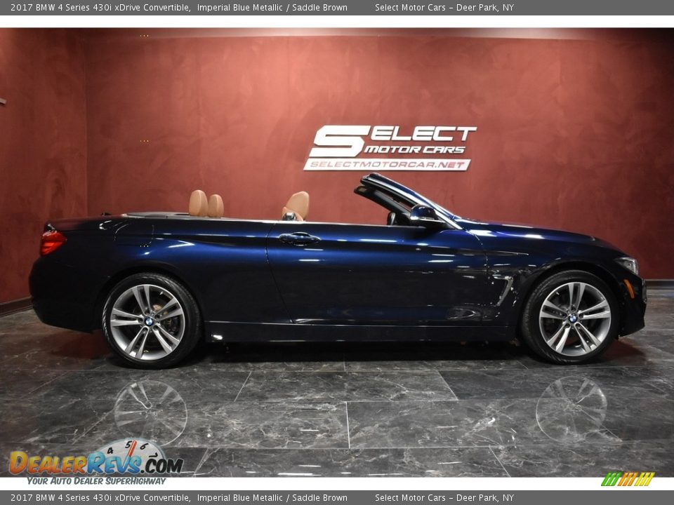 2017 BMW 4 Series 430i xDrive Convertible Imperial Blue Metallic / Saddle Brown Photo #4