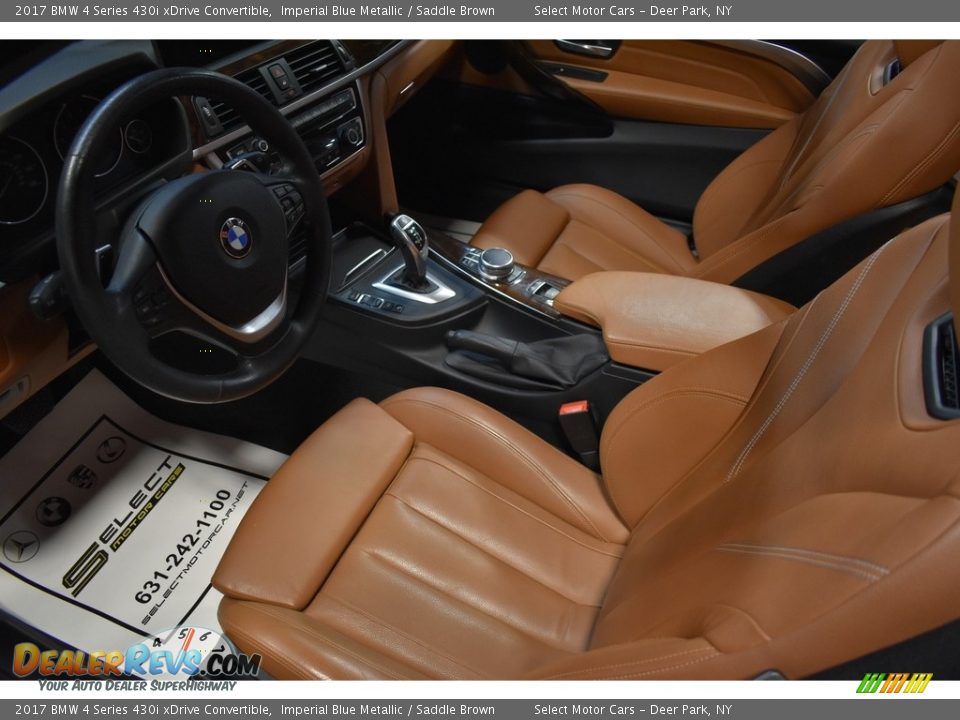 2017 BMW 4 Series 430i xDrive Convertible Imperial Blue Metallic / Saddle Brown Photo #7