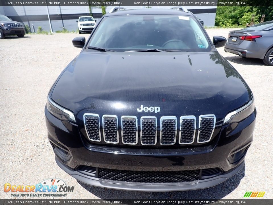 2020 Jeep Cherokee Latitude Plus Diamond Black Crystal Pearl / Black Photo #9