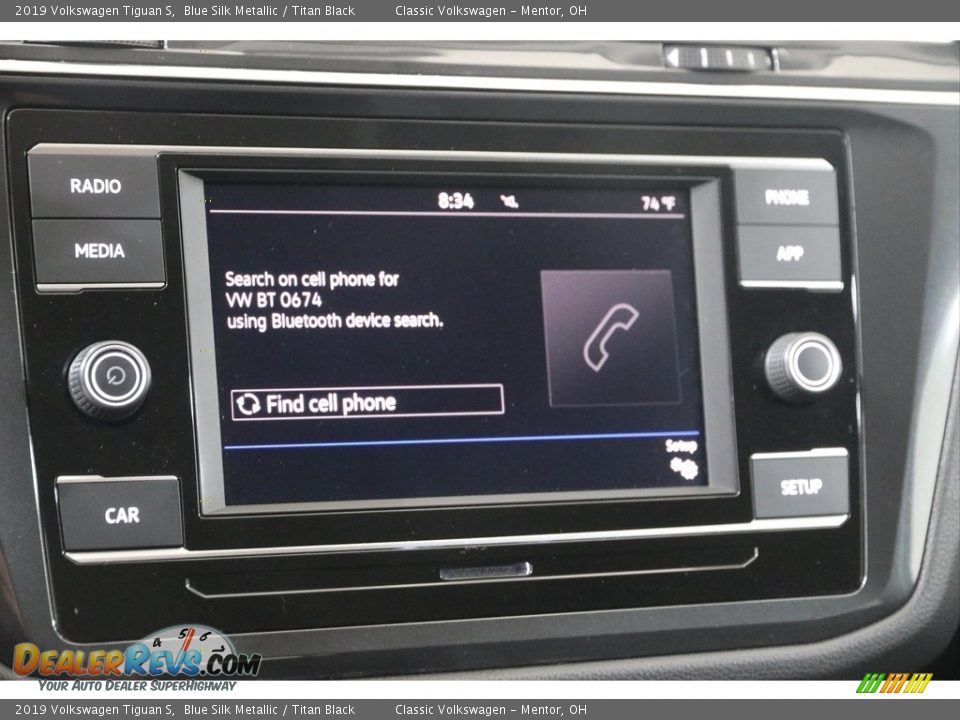 2019 Volkswagen Tiguan S Blue Silk Metallic / Titan Black Photo #12