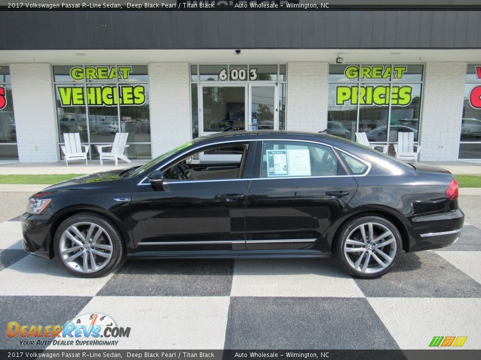 2017 Volkswagen Passat R-Line Sedan Deep Black Pearl / Titan Black Photo #1