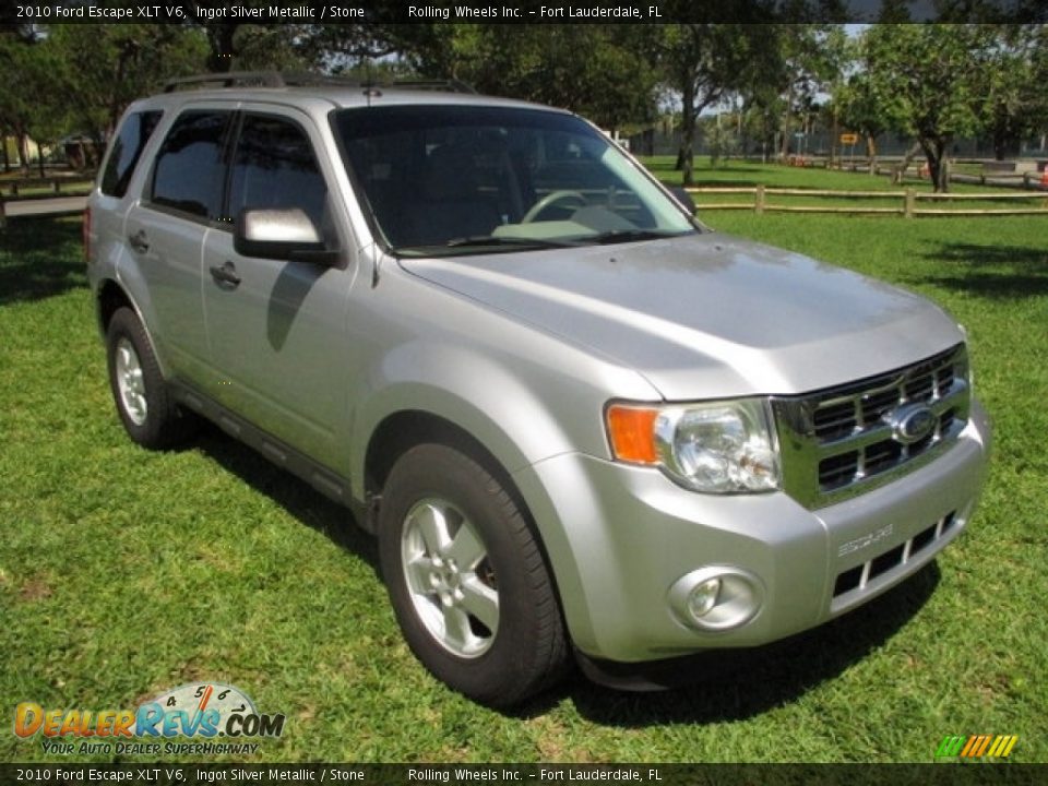 2010 Ford Escape XLT V6 Ingot Silver Metallic / Stone Photo #13