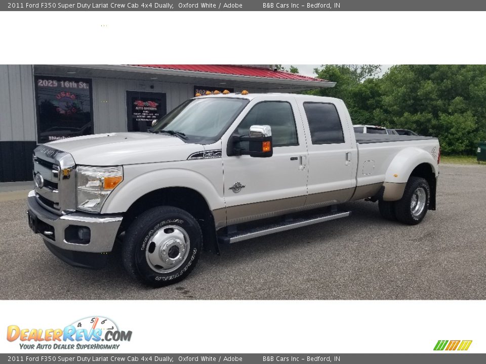 2011 Ford F350 Super Duty Lariat Crew Cab 4x4 Dually Oxford White / Adobe Photo #1