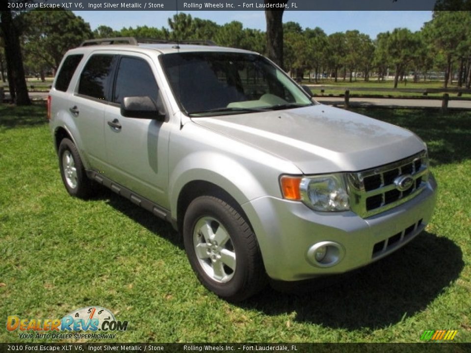2010 Ford Escape XLT V6 Ingot Silver Metallic / Stone Photo #25