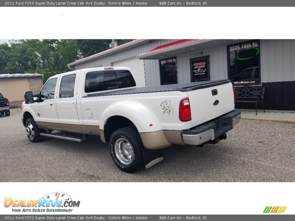 2011 Ford F350 Super Duty Lariat Crew Cab 4x4 Dually Oxford White / Adobe Photo #3