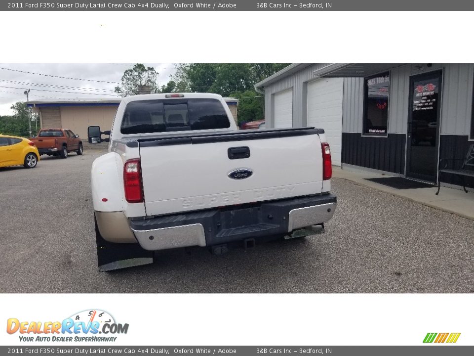 2011 Ford F350 Super Duty Lariat Crew Cab 4x4 Dually Oxford White / Adobe Photo #4