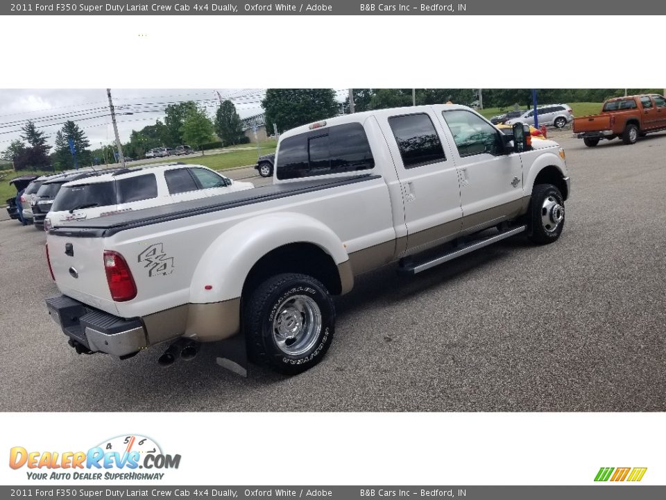 2011 Ford F350 Super Duty Lariat Crew Cab 4x4 Dually Oxford White / Adobe Photo #6