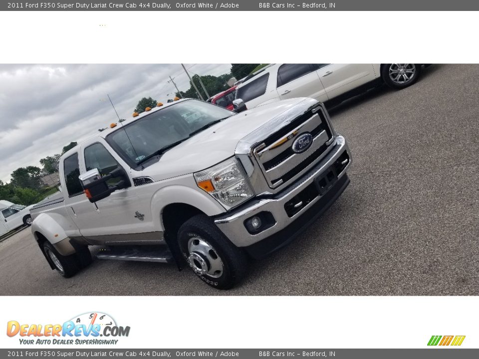 2011 Ford F350 Super Duty Lariat Crew Cab 4x4 Dually Oxford White / Adobe Photo #8