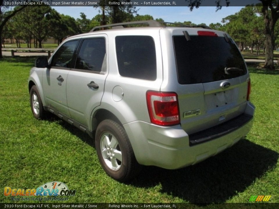 2010 Ford Escape XLT V6 Ingot Silver Metallic / Stone Photo #35
