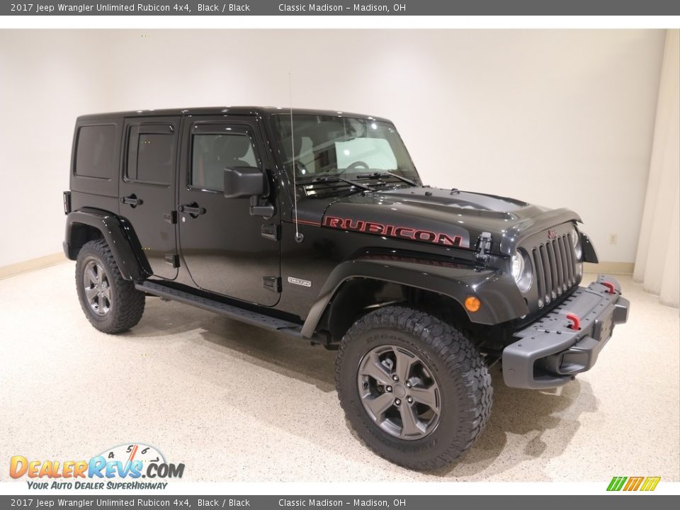 2017 Jeep Wrangler Unlimited Rubicon 4x4 Black / Black Photo #1