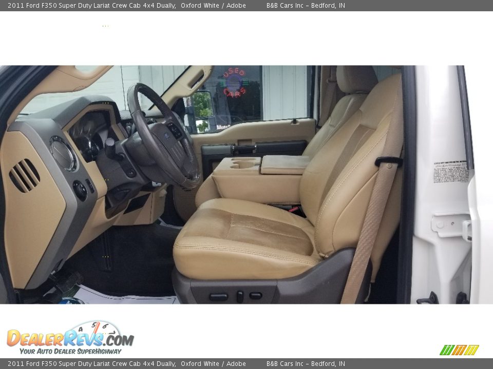 2011 Ford F350 Super Duty Lariat Crew Cab 4x4 Dually Oxford White / Adobe Photo #12