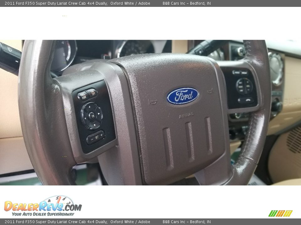 2011 Ford F350 Super Duty Lariat Crew Cab 4x4 Dually Oxford White / Adobe Photo #14