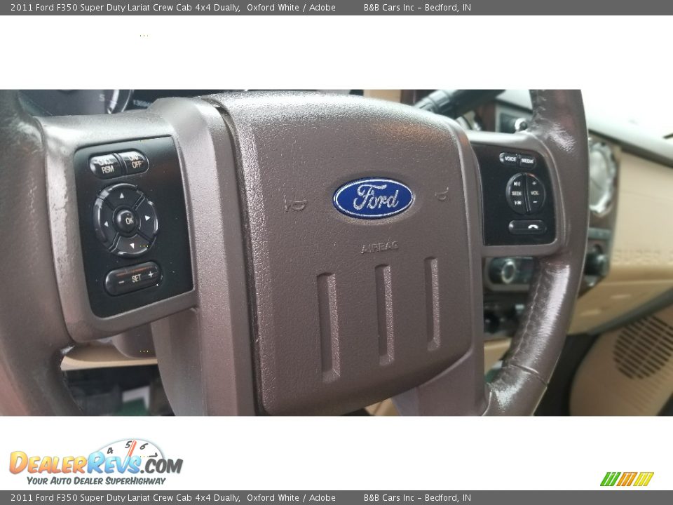 2011 Ford F350 Super Duty Lariat Crew Cab 4x4 Dually Oxford White / Adobe Photo #16