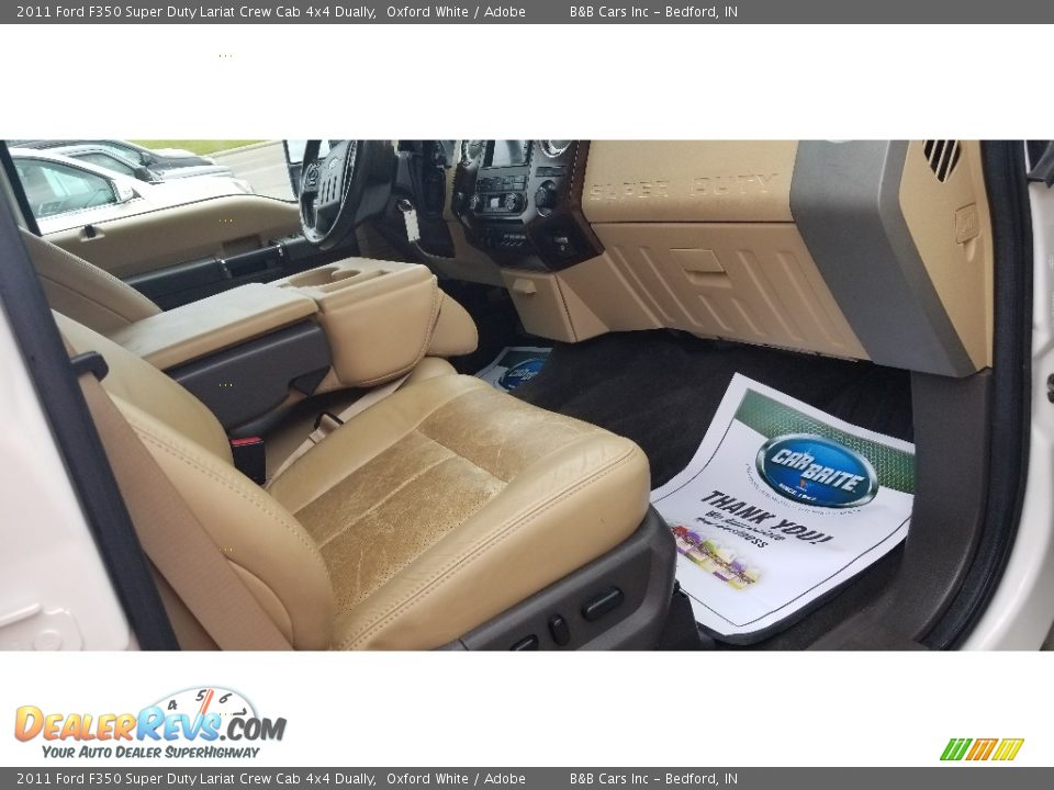 2011 Ford F350 Super Duty Lariat Crew Cab 4x4 Dually Oxford White / Adobe Photo #26