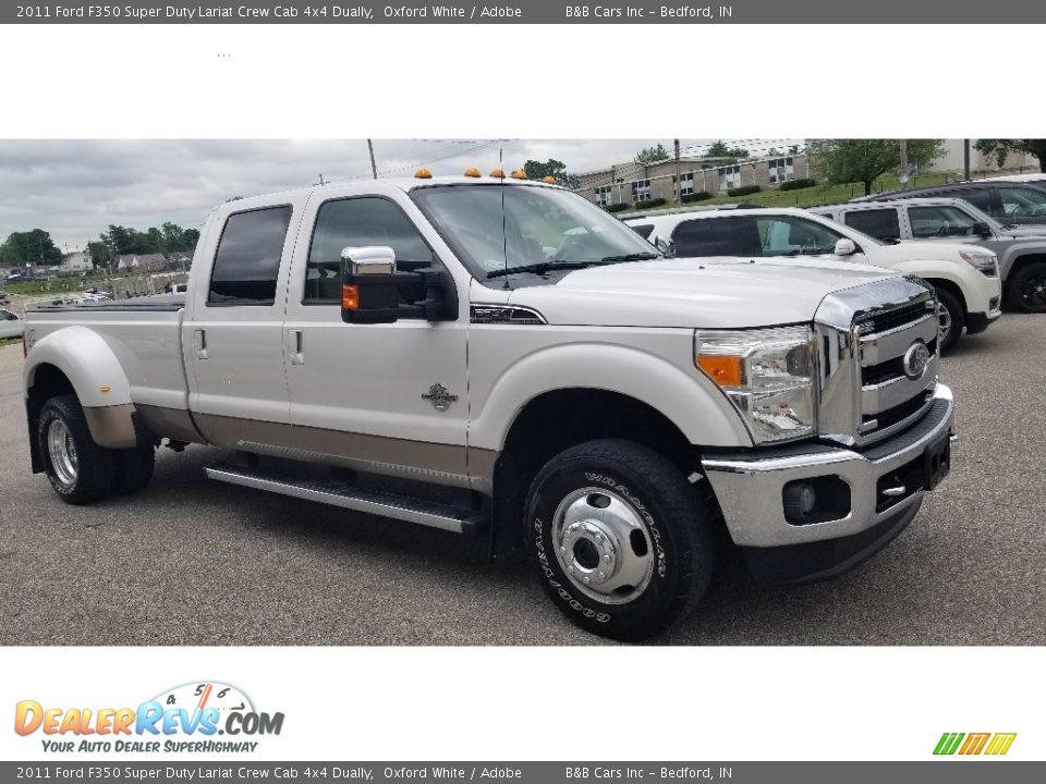 2011 Ford F350 Super Duty Lariat Crew Cab 4x4 Dually Oxford White / Adobe Photo #29
