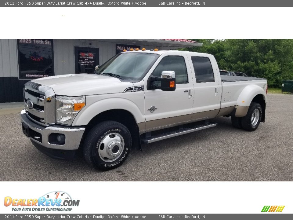 2011 Ford F350 Super Duty Lariat Crew Cab 4x4 Dually Oxford White / Adobe Photo #30