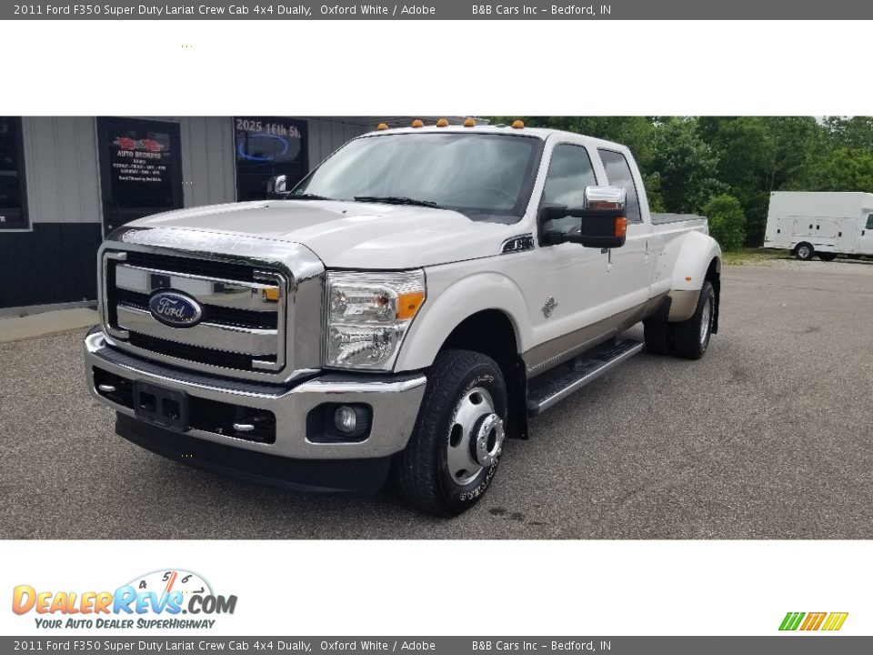 2011 Ford F350 Super Duty Lariat Crew Cab 4x4 Dually Oxford White / Adobe Photo #32