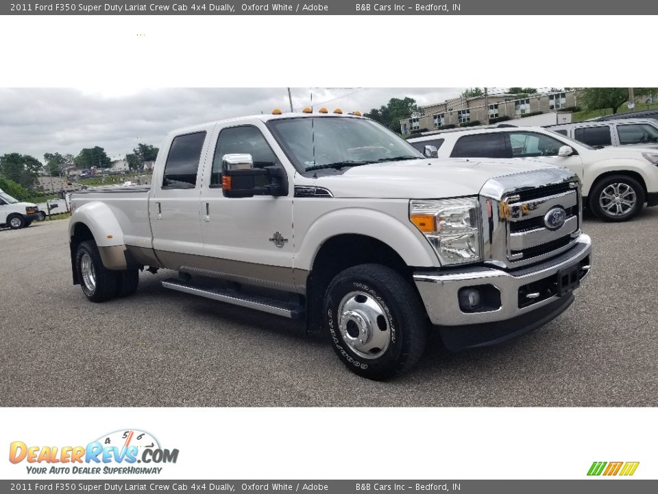 2011 Ford F350 Super Duty Lariat Crew Cab 4x4 Dually Oxford White / Adobe Photo #34