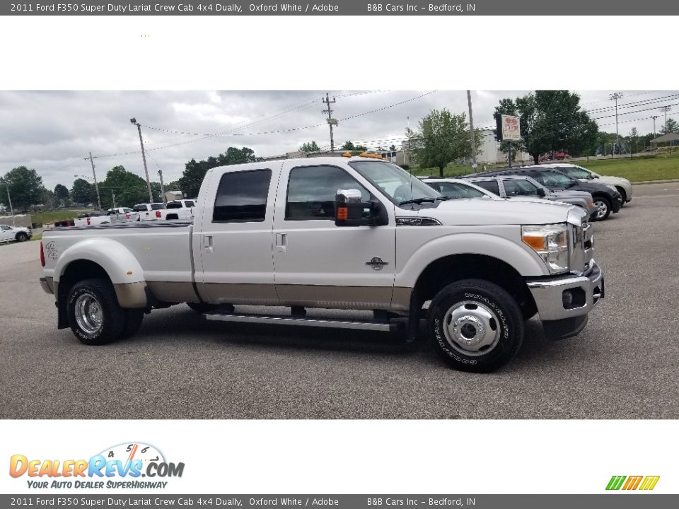 2011 Ford F350 Super Duty Lariat Crew Cab 4x4 Dually Oxford White / Adobe Photo #35