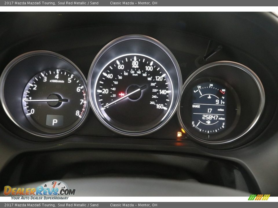 2017 Mazda Mazda6 Touring Soul Red Metallic / Sand Photo #9