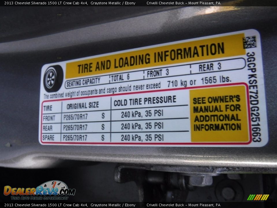 2013 Chevrolet Silverado 1500 LT Crew Cab 4x4 Graystone Metallic / Ebony Photo #32
