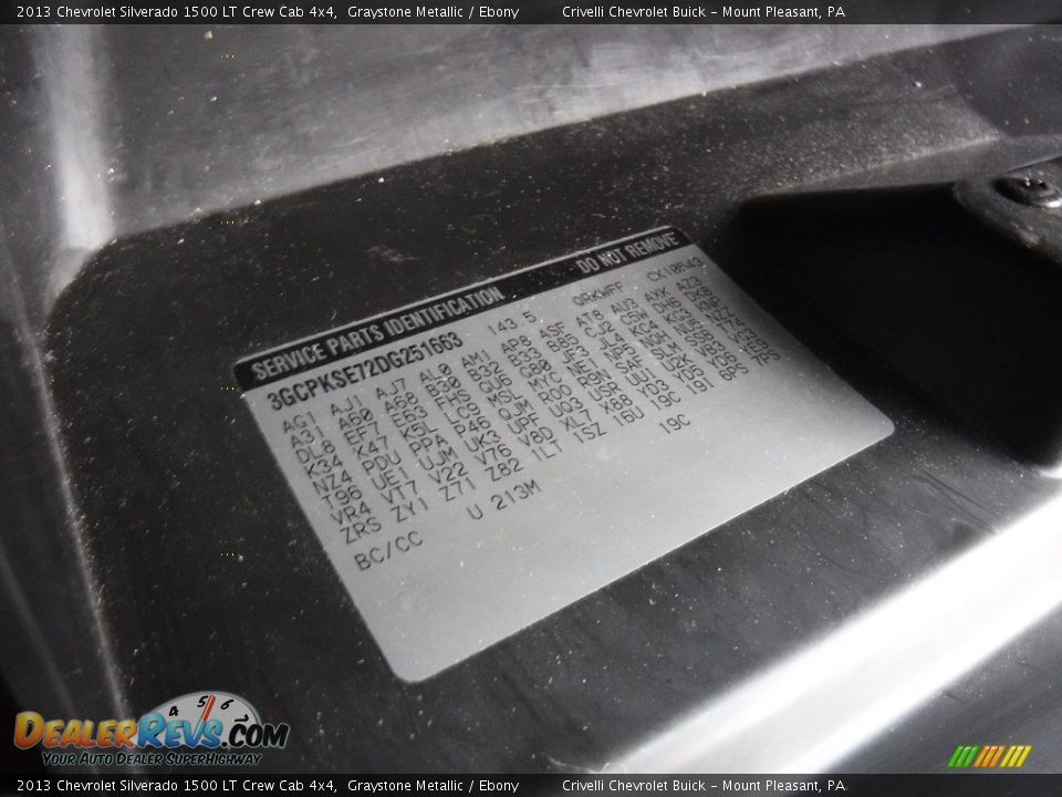 2013 Chevrolet Silverado 1500 LT Crew Cab 4x4 Graystone Metallic / Ebony Photo #33