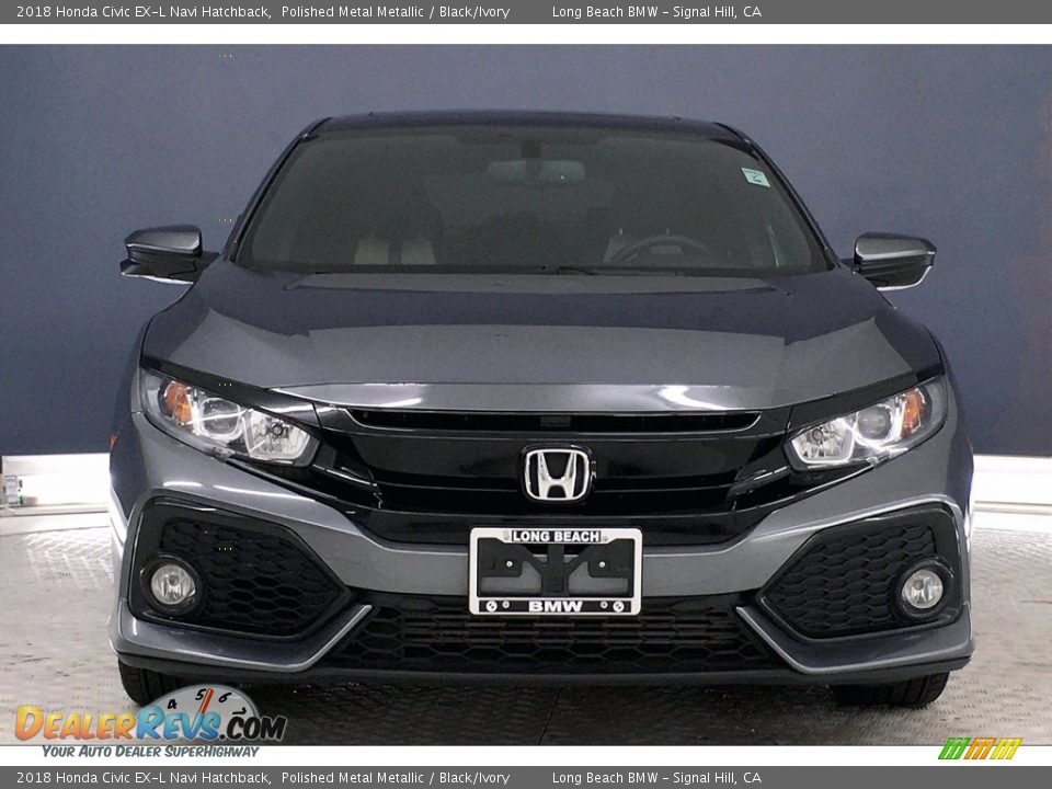 2018 Honda Civic EX-L Navi Hatchback Polished Metal Metallic / Black/Ivory Photo #2