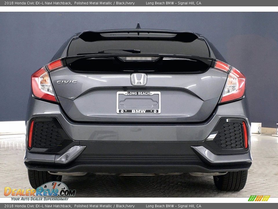 2018 Honda Civic EX-L Navi Hatchback Polished Metal Metallic / Black/Ivory Photo #3