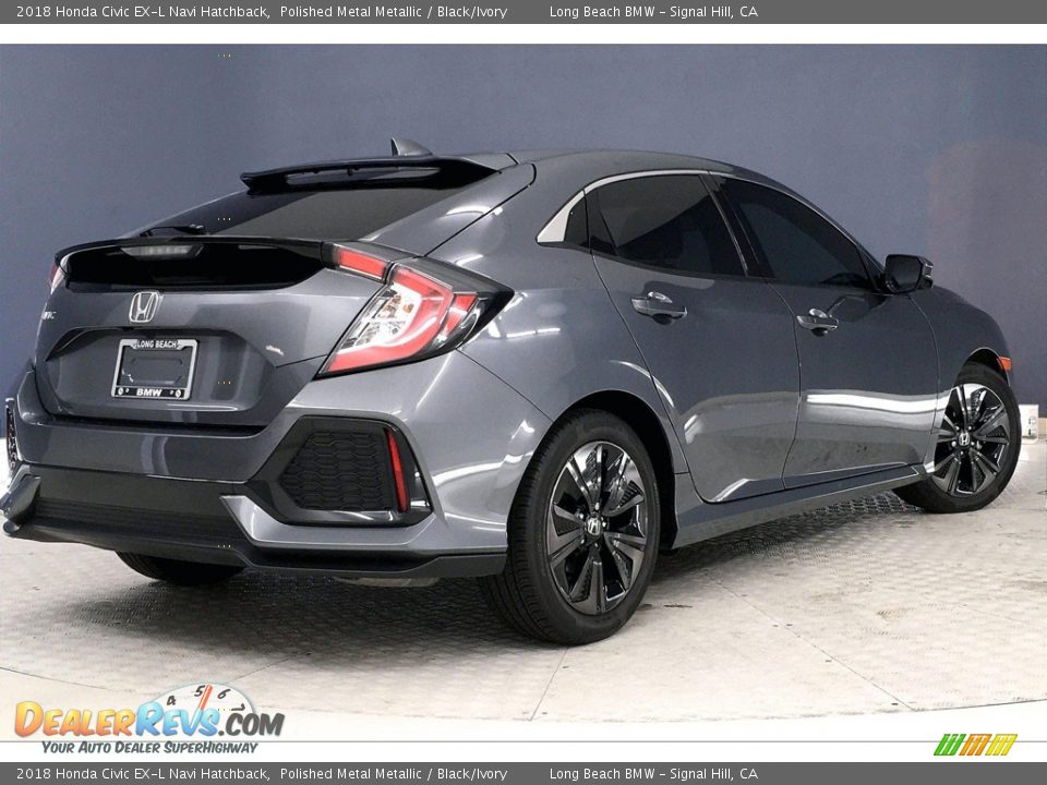 Polished Metal Metallic 2018 Honda Civic EX-L Navi Hatchback Photo #13